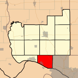 Map highlighting Elsah Township, Jersey County, Illinois